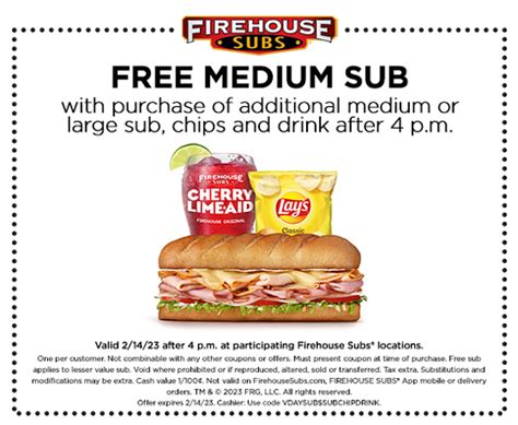 sub.1exch.net|Firehouse Subs: Earn a Medium Sub w/ Purchase of Medium.